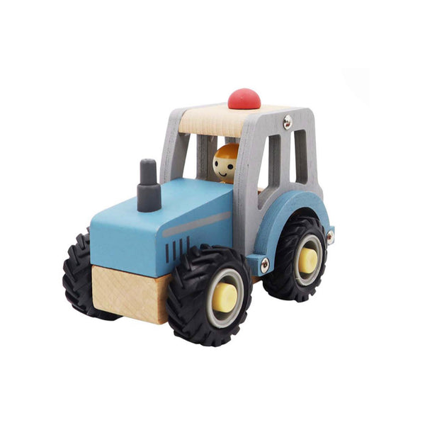 Wooden Vehicle - Tractor Blue