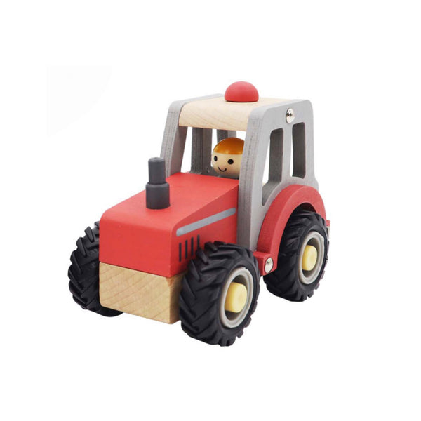 Wooden Vehicle - Tractor Red