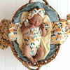 Sunny Citrus Short Sleeve Organic Bodysuit with Frill