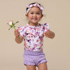 Blushing Beauty Short Sleeve Organic Bodysuit with Frill