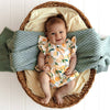 Sunny Citrus Short Sleeve Organic Dress