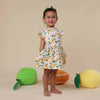 Sunny Citrus Short Sleeve Organic Dress