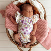 Isla Short Sleeve Organic Bodysuit with Frill