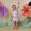 Isla Short Sleeve Organic Bodysuit with Frill