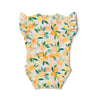 Sunny Citrus Short Sleeve Organic Bodysuit with Frill