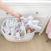 Cotton Rope Nappy Caddy  With Divider - Blush/White