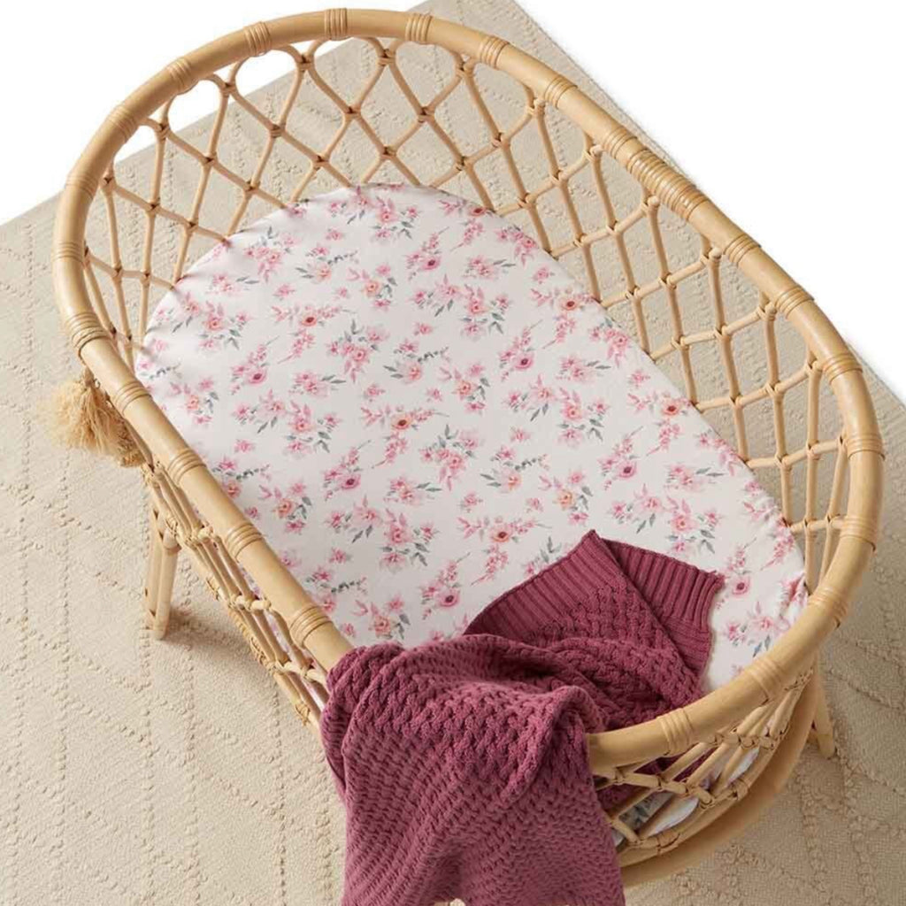 Snuggle Hunny Kids - Bassinet Sheet/Change Mat Cover Camille