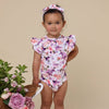 Blushing Beauty Short Sleeve Organic Bodysuit with Frill