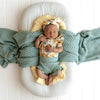 Sunny Citrus Short Sleeve Organic Bodysuit with Frill