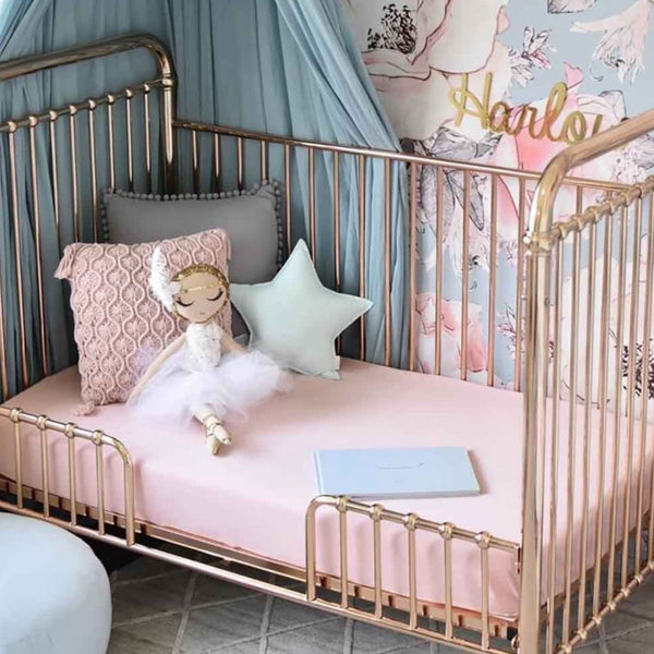 Snuggle Hunny Kids - Fitted Cot Sheet Lullaby Pink