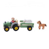 Wooden Vehicle - Tractor Green with farm animals