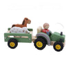 Wooden Vehicle - Tractor Green with farm animals
