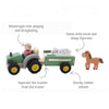 Wooden Vehicle - Tractor Green with farm animals