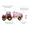 Wooden Vehicle - Tractor Red with farm animals