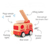 Wooden Vehicle - Fire Engine with Light