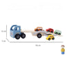 Wooden Car Carrier with Four Cars
