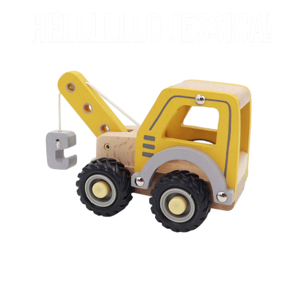 Wooden Vehicle - Crane
