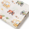 Snuggle Hunny Kids - Organic Muslin Wrap Diggers & Tractors