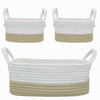 Cotton Rope 3pc Storage Set - Natural/White