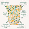 Sunny Citrus Short Sleeve Organic Bodysuit with Frill
