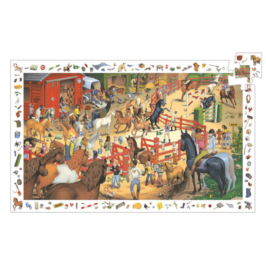 Djeco Puzzle - Horse 200 piece - Rourke & Henry Kids Boutique