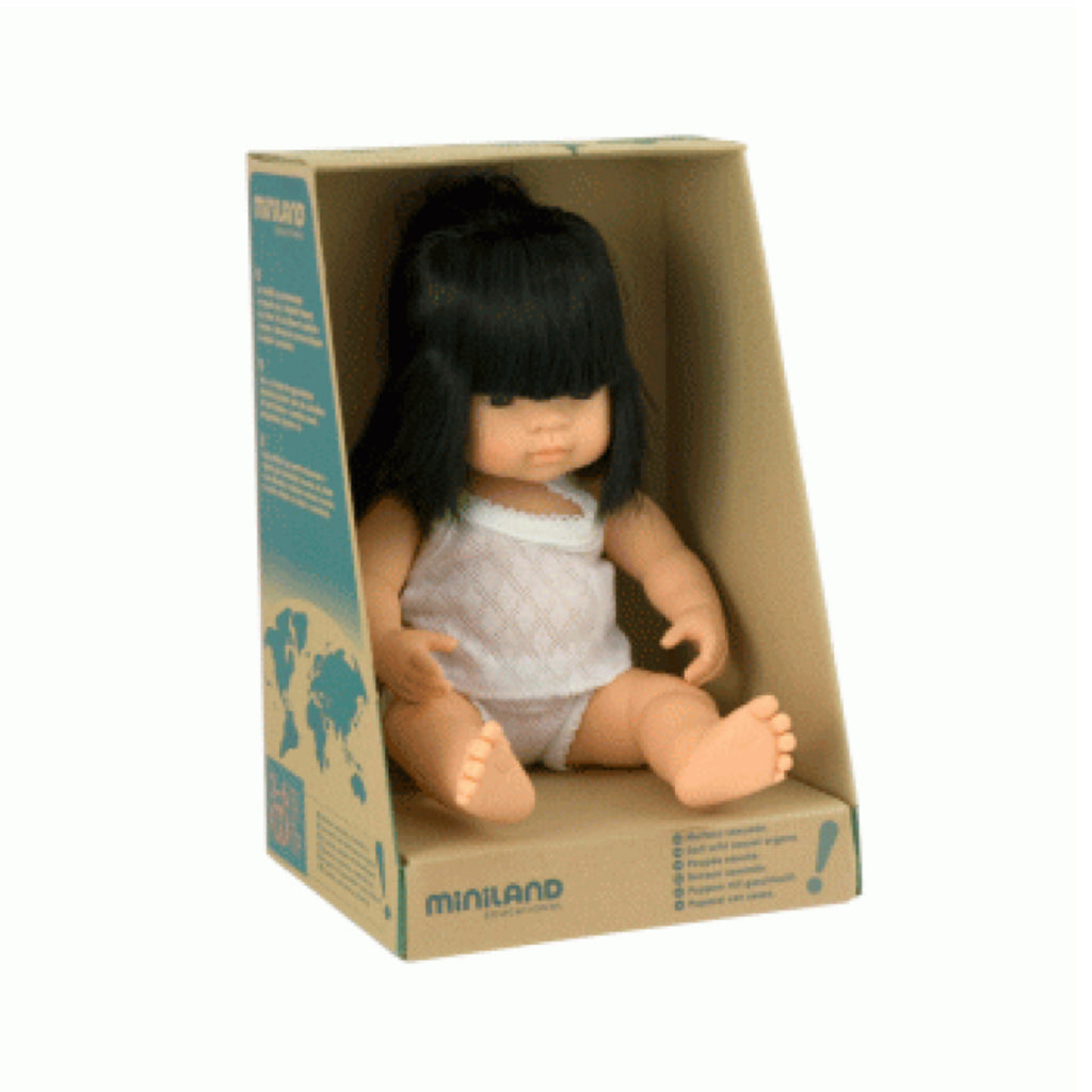 Miniland - 38cm Asian Baby Doll Girl - Rourke & Henry Kids Boutique