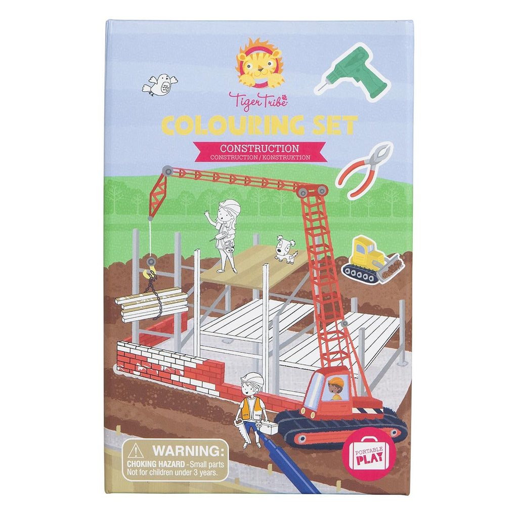 TIGER TRIBE Colouring Set - Construction - Rourke & Henry Kids Boutique