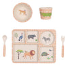 Love Mae - Bamboo Dinnerware 5 piece set On Safari - Rourke & Henry Kids Boutique