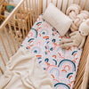 Snuggle Hunny Kids - Fitted Cot Sheet Rainbow Baby