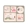 Love Mae - Bamboo Dinnerware 5 piece set Trucks and Diggers