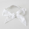 Snuggle Hunny Kids - Pre-tied Linen Bow Headband White