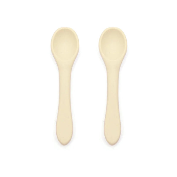OB Designs - Silicone Baby Spoon 2 pack Coconut