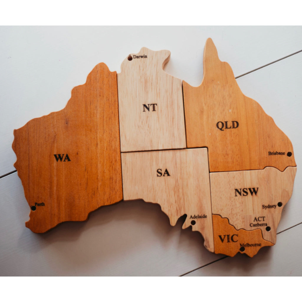 Wooden Australia Map Puzzle Play Set