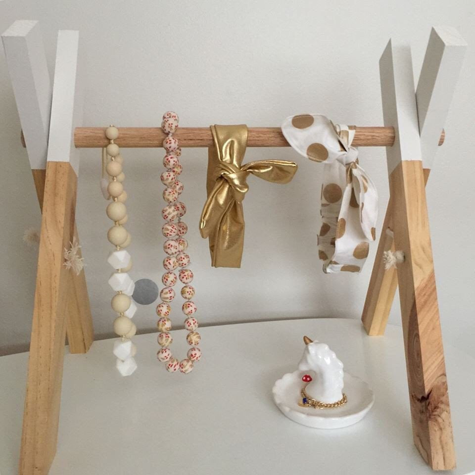 EMB creations - Wooden Accessories Rack Mini WHITE - Rourke & Henry Kids Boutique
