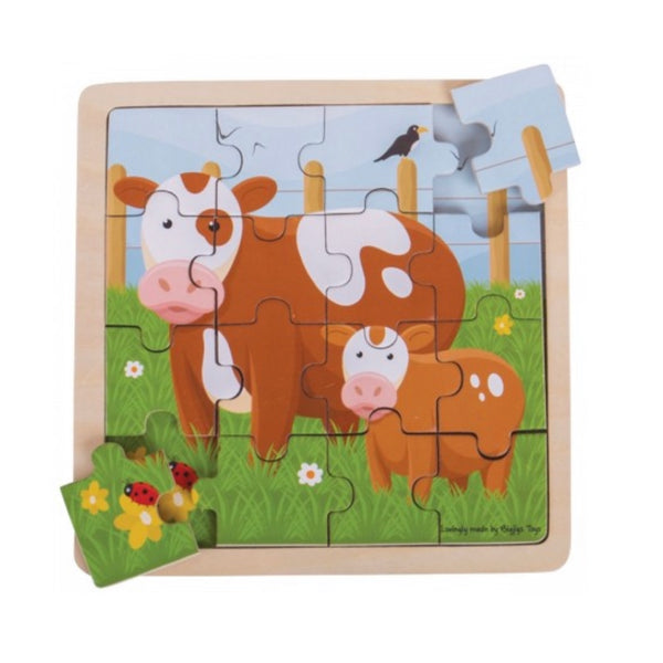 Bigjigs - Cow & Calf puzzle