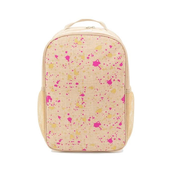 So Young Large Backpack Fuchsia Gold Splatter