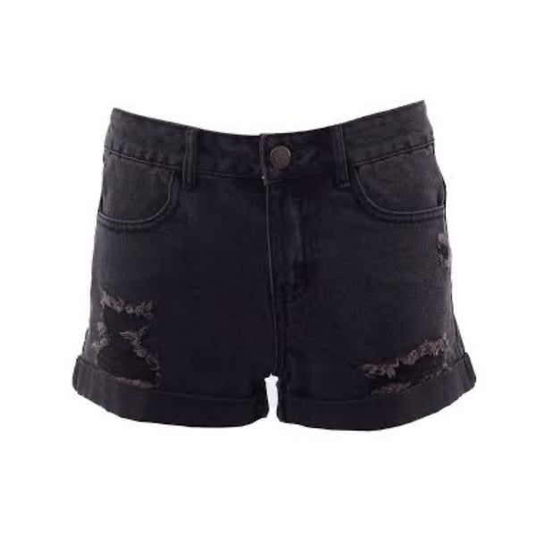 Eve Girl - Blair Denim Shorts Black