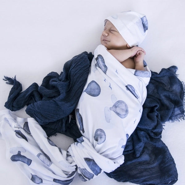 Snuggle Hunny Kids - Baby Jersey Wrap Set Cloud Chaser