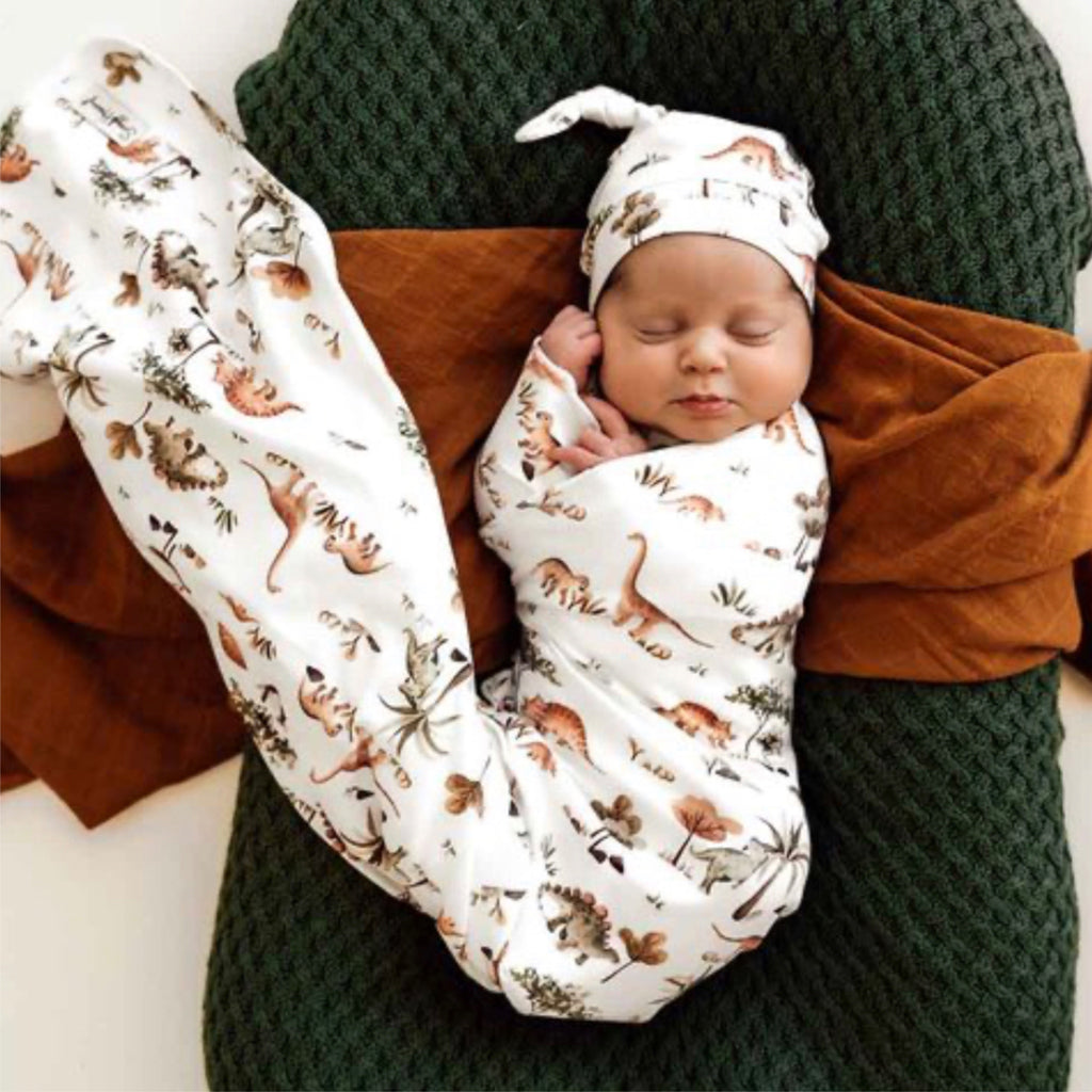 Snuggle Hunny Kids - Dino Baby Jersey Wrap Set
