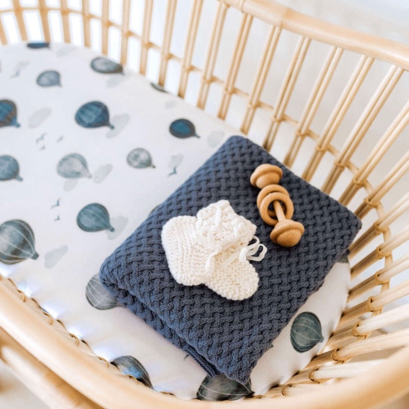 Snuggle Hunny Kids - Bassinet Sheet/Change Mat Cover Cloud Chaser