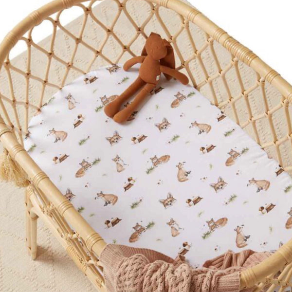 Snuggle Hunny Kids - Bassinet Sheet/Change Mat Cover Fox