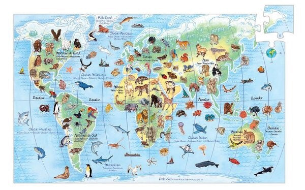 Djeco Puzzle - Animal World 100 piece - Rourke & Henry Kids Boutique