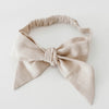 Snuggle Hunny Kids - Pre-tied Linen Bow Headband Natural