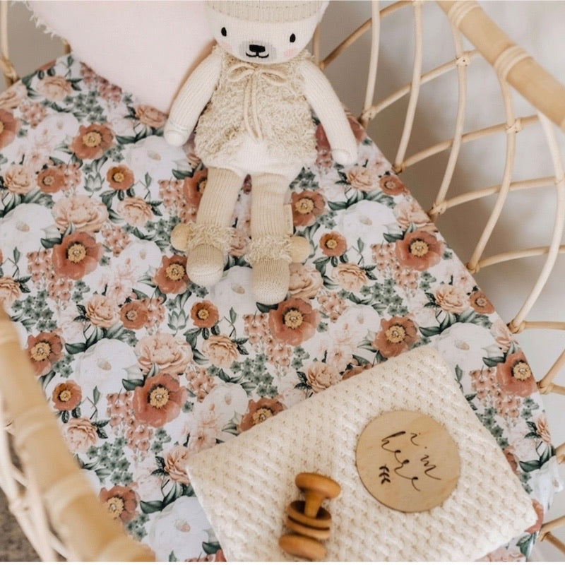 Snuggle Hunny Kids - Bassinet Sheet/Change Mat Cover Florence