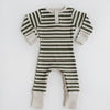 Snuggle Hunny Kids - Growsuit Olive Stripe