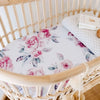 Snuggle Hunny Kids - Bassinet Sheet/Change Mat Cover Lilac Skies