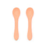OB Designs - Silicone Baby Spoon 2 pack Peach