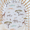 Snuggle Hunny Kids - Bassinet Sheet/Change Mat Cover Safari