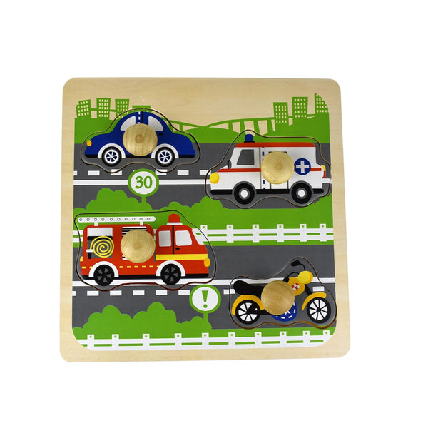 Wooden Transport Peg Puzzle