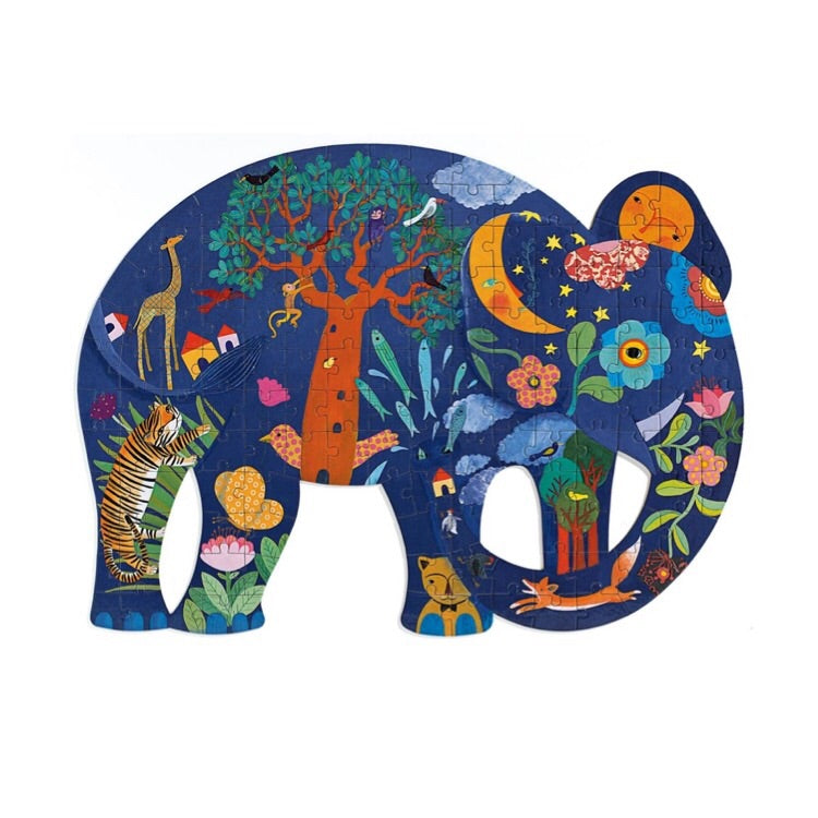 Djeco Puzzle - Elephant 150 piece - Rourke & Henry Kids Boutique